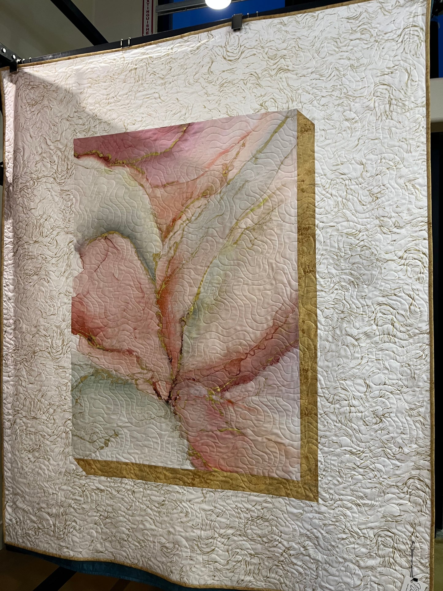Pink abstract and metallic