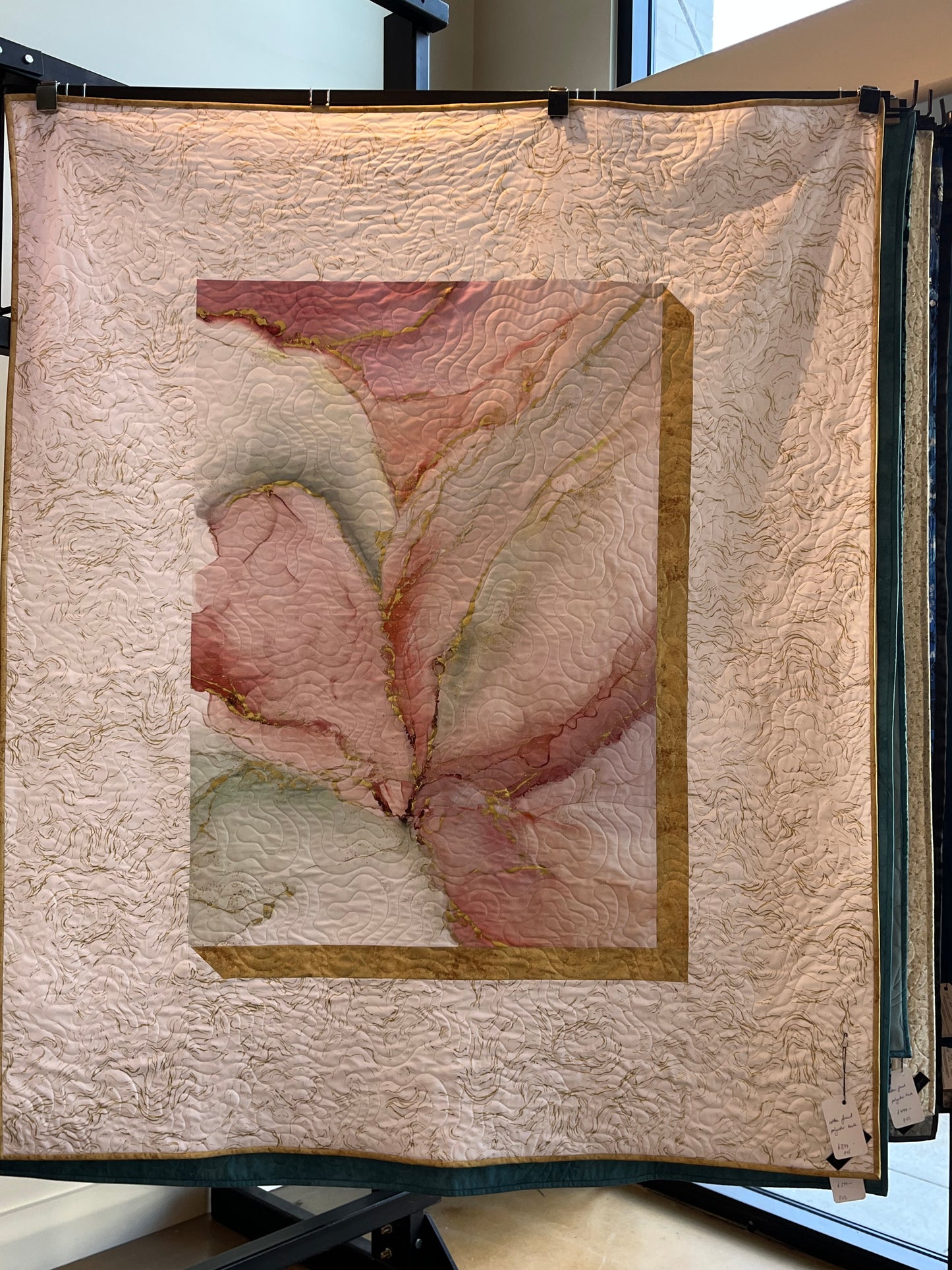 Pink abstract and metallic