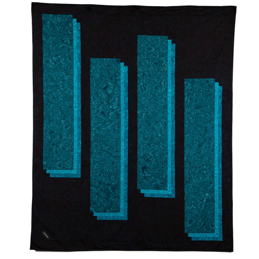 Shadows in blue batik