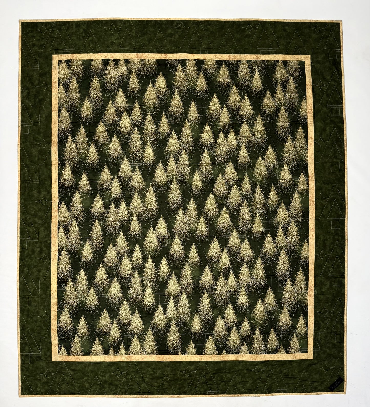 Holiday Trees - Forest green & gold