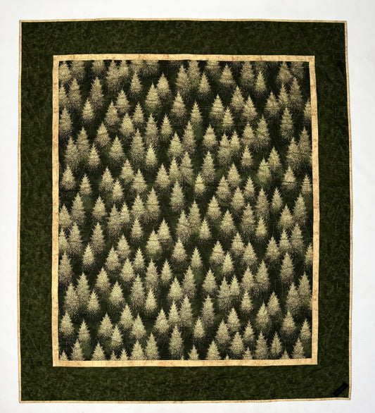 Holiday Trees - Forest green & gold